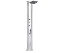 Douche Hybride Extérieure Dada Straight 32.4x14x228cm 40L - Raccords Eau Chaude/Froide - Douchette Amovible - Anti-calcaire