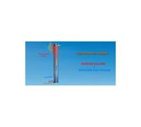Douche Hybride Extérieure Dada Straight 40L - 32.4x14x228cm - Raccords Eau Chaude/Froide - Douchette Amovible - Anti-calcaire