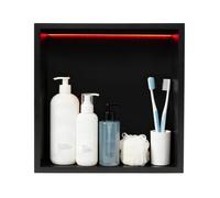 Douche murale LED en acier inoxydable avec pilote LED, contrôleur RF à bande RVB, télécommande, câble électrique, 30,5 x 30,5 x 10,2 cm, pour cuisine, salle de bain, chambre à coucher