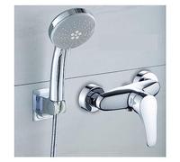 Douche Numérique, Ensemble de douche chromé numérique robinet salle bain mélangeur chaud et froid système pluie montage mural Kit complet baignoire bidet luxe en argent(Hot and Cold)