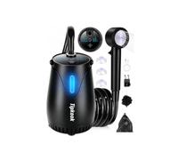 Douche Portable,[Type-C/8000mAh]Tipkook Douche de Camping,IPX8,Rechargeable, Mode Veilleuse,5 Vitesses Réglables,USB,Afficheur Intelligent, pour Camping,Extérieure,Voyage,Gift,Animaux de Compagnie