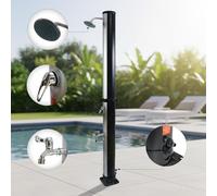 Douche solaire 20L Argent Douche de jardin Douche de pied Camping Pool Douche de pluie Outdoor
