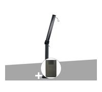 Douche solaire 23 L Solaris Xtra + Plancher solaire Anthracite - Ubbink