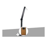 Douche solaire 23 L Solaris Xtra + Plancher solaire Bois Teck - Ubbink