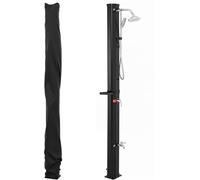 Douche solaire 35L, douche de jardin jusqu'à 60°C avec étagère, pommeau de douche rotatif à 360°, douchette à main et douchette pour les pieds, douche de camping avec housse de protection, douche pour
