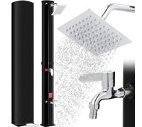 Douche Solaire 40L,225cm,Douche de Jardin Solaire,Douche de Piscine avec Pommeau de Douche,Douche à Pieds,Housse de Protection,4PCS Clou de Terre,sans Raccordement Électrique,Eau Chaude jusqu'à 60°C