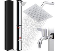 Douche Solaire 60L,228cm,Douche de Jardin Solaire,D ouche de Piscine avec Pommeau de D ouche,D ouche à Pieds,Housse de Protection,4PCS Clou de Terre,sans Raccordement Électrique,Eau Chaude jusqu'à60°C