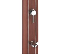 Douche solaire aluminium carrée aspect bois 32 litres