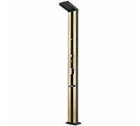Douche solaire Anais deluxe 38L avec rince pieds et brumisateur - Noir Or