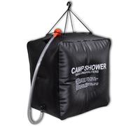 vidaXL Douche solaire portable 40 L camping et voyage chauffée Noir G