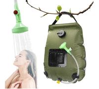 Douche solaire de camping, sac de douche portable pour le camping, la plage, les voyages en plein air (20L Vert)