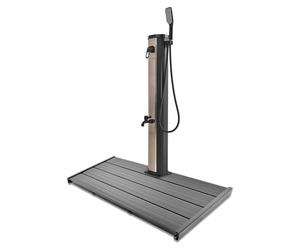 Douche solaire de jardin 20L avec plateforme - Tanaga Bronze & Dasar