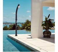 Douche solaire 'Kebomi' avec douche de pied jusqu'à 60 °C plastique 216 cm 18 L noir