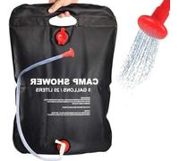 Douche solaire d'extérieur - portable, 5 gallons/20 l, avec tuyau et pomme de douche - camping, plage, baignade, voyages.