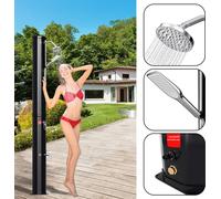 Douche solaire Douche de jardin jusqu'à 60 °C Température réglable Pour l'extérieur 40 L Avec douchette À main Avec housse de protection Noir