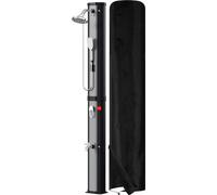 Douche solaire Douches de jardin Douche de piscine Thermomètre jusqu'à 60 °C Douche de piscine Camping 60 L Avec douchette À main Avec housse de protection Argent