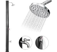 Douche solaire Douches de jardin Douche de piscine Thermomètre jusqu'à 60 °C Douche de piscine Camping 40 L Avec douchette À main Avec housse de protection noire