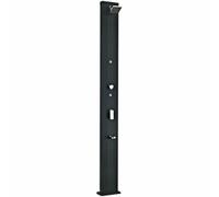 Douche solaire droite Alu noir 28 L avec rince-pieds et brumisateur