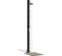 Douche solaire extérieure Noir 217 cm PVC et Aluminium