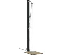 Douche solaire extérieure Noir 217 cm PVC et Aluminium