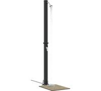 Douche solaire extérieure Noir 217 cm PVC et Aluminium