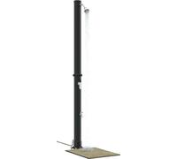Douche solaire extérieure Noir 217 cm PVC et Aluminium