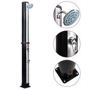 Douche solaire extérieure - vidaXL - 40 L - Noir et argenté - Résistance aux UV
