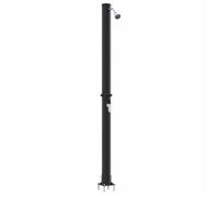 Douche solaire extérieure - vidaXL - Noir - PVC et Aluminium - 217 cm - Tête rotative - Énergie solaire
