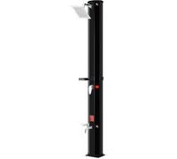 Douche solaire GARTIO 35/40L - Douche de pluie & douche de camping - Avec douche de pluie, douche de pied & robinet mélangeur - résistant aux UV, 225cm, 40L - Noir