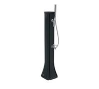 Douche Solaire Happy Go 23L Formidra 26x29x120cm - Extérieure en Polyéthylène HD + Douchette Amovible, Mitigeur et Rince Pieds - Compacte et Fonctionnelle - Anthracite - DS-HG142NO
