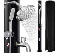Douche solaire Izrielar 20 L avec housse de protection et douchette à main – Douche d'extérieur flexible pour le jardin et la piscine