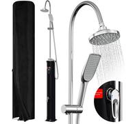 Douche solaire Izrielar 20 L Douche extérieure Douche de jardin avec pomme de douche, housse de protection et douchette à main pour piscine Camping