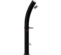 Douche solaire Izrielar 35 L avec colonne courbée et porte-savon - housse de protection et bouchon de vidange inclus (douche de jardin, douche de piscine, camping)