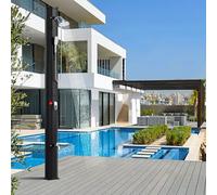 Douche solaire Izrielar 40 L avec housse de protection et douchette à main – Douche d'extérieur flexible pour le jardin et la piscine