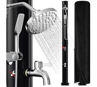 Douche solaire Izrielar Douche extérieure Douche d'extérieur 20 L avec housse de protection et douchette à main pour piscine Camping
