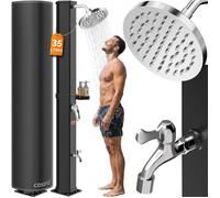 Douche solaire Jardin Casaria® 35L avec Raccord Tuyau d'Arrosage et Housse de protection - pour Piscine, Terrasse, Camping