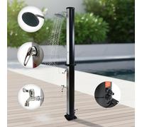 Douche solaire Mucola Douche de jardin Douche de piscine extérieure Douche de camping Douche extérieure Douche de pluie Douche de pied Douche de piscine - 20L Argent