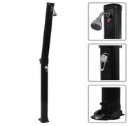vidaXL Douche solaire pliante 214 cm 23 L Noir