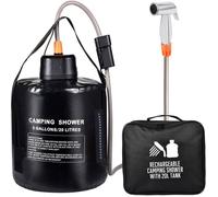 Douche solaire portable - Capacité 20L - Chauffage solaire - Thermomètre intégré - Pompe à air rechargeable