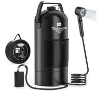 Douche solaire portable - Tadomoe - Capacité 20L - Pompe à air automatique - Lampe de poche LED intégrée