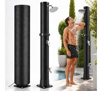 Douche solaire pour jardin avec housse de protection, douche solaire de jardin avec pommeau de douche réglable, robinet, contrôle de la température et de la pression, douche pour piscine, douche d'ext
