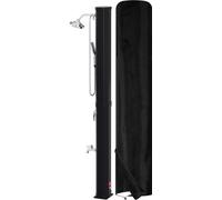 Douche solaire TolleTour Pomme de douche ronde Raccord pour tuyau d'arrosage Douche solaire max. 64 °C Douche extérieure 60 L Avec douchette À main Avec housse de protection noire