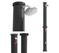 Douche solaire XINZI 40 L avec pomme de douche à effet pluie et douche pour les pieds, douche de jardin solaire jusqu'à 60 °C avec un réservoir d'eau spacieux, pour la douche de piscine et le camping