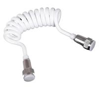 douche, Tuyau de douche 2 paquets blanc 1.5 mètres ressort Flexible ligne téléphonique toilette Bidet pulvérisateur connecter tuyau