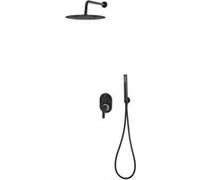 vidaXL Système de douche acier inoxydable 201 noir