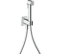 Douches bidette Hansgrohe AXOR Pommeau de douche bidette 29241000 1 jet Softsquare pour eau froide avec support de pommeau de douche et flexible de douche 1,25 m, chromé
