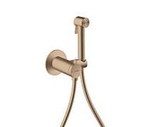Pommeau de douche bidette AXOR hansgrohe 29242310 2000 Pommeau de douche rond pour eau mitigée avec support de pommeau de douche et flexible de douche 2000 , 25 m, brossé Red Or