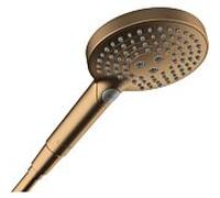 hansgrohe Raindance Select S douchette à main 26515140 pomme de douche Ø 125 mm, 3 jets, 8,3 l/min, bronze brossé