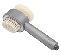 Douchette à main - Pomme de douche - ABS - Finition brossée - Filtre avec éponge intégrée - Raccord universel G1/2 (1,27 cm) - Argent