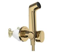 Douchette bidette HANSGROHE EcoSmart S avec robinet d'arret et corps d'encastrement Aspect doré poli